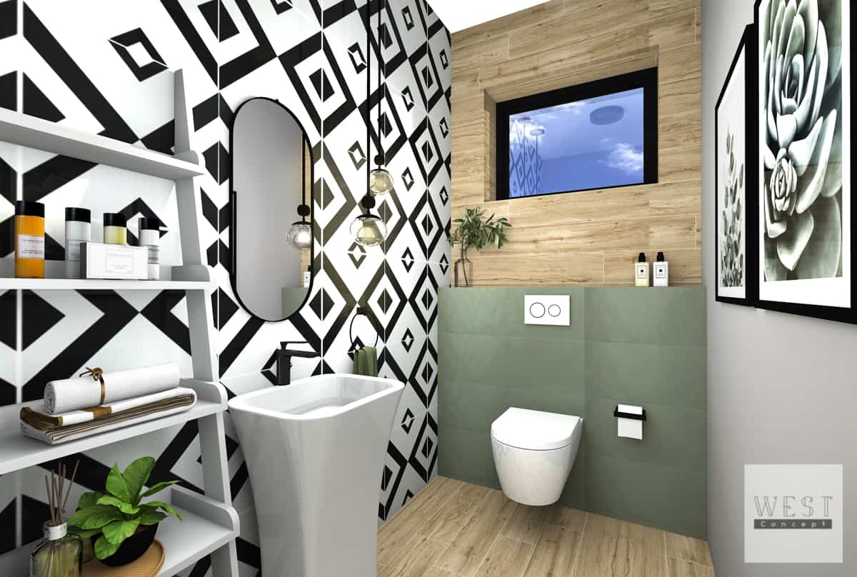 Design Interior - Vibrant Teal House